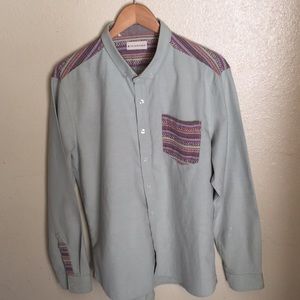 7 Diamonds Mens Long Sleeve Button Up